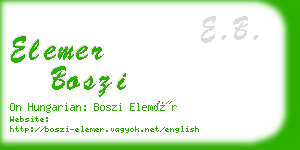 elemer boszi business card